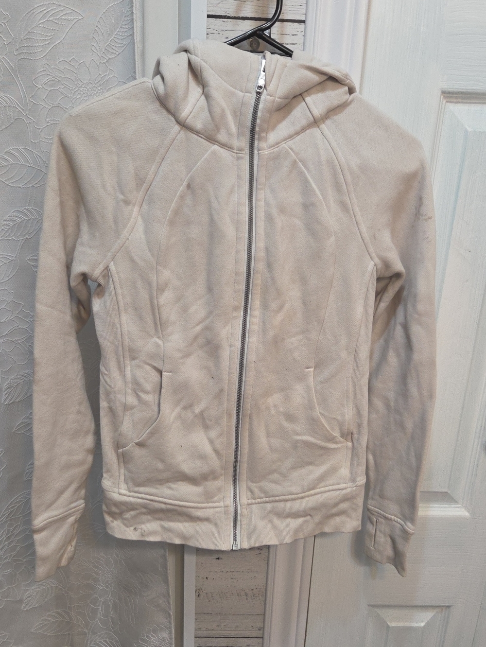 Lululemon White Zip Up Scuba